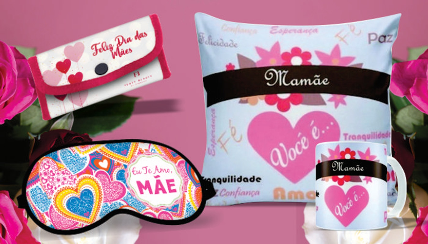 Opções para brindes dias das Mães