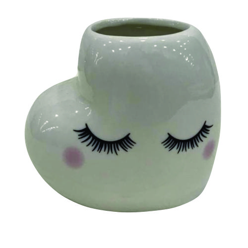 Kit 6 Mini Vaso Coração Personalizado De Cerâmica
