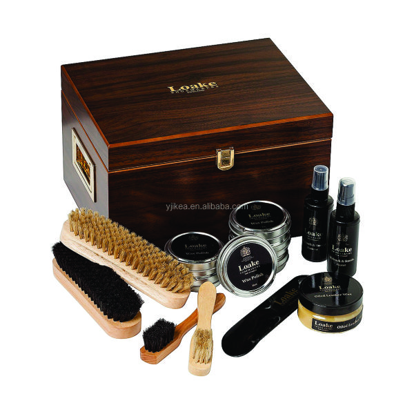 Kit caixa de engraxar e polimento de sapato personalizado