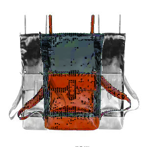 Mochila Camping Couro Preto e Caramelo