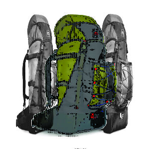 Mochila Cargueira Camping 60L Verde