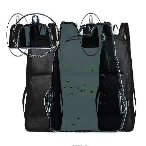 Mochila Dobrável 25 Litros em Nylon Impermeável