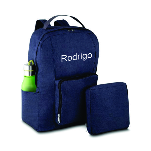 Mochila Dobrável de Nylon Personalizada com Nome