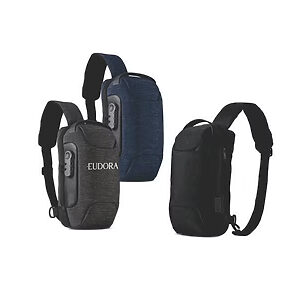 Mochila de Ombro com Micro USB Lateral Personalizada