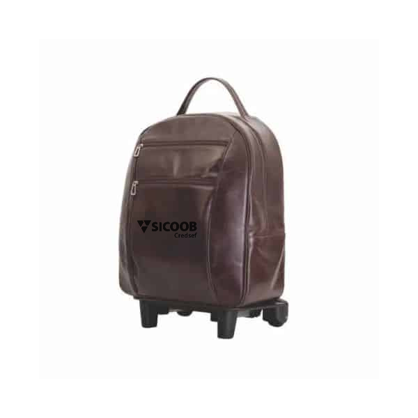 Mochila para Evento em Couro com dois Bolsos Frontais