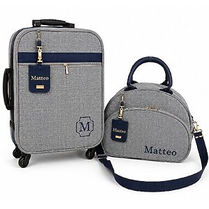 Kit Personalizado Mala De Rodinhas E Bolsa Passeio Grande