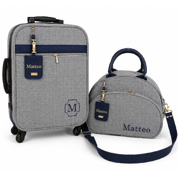 Kit Personalizado Mala De Rodinhas E Bolsa Passeio Grande