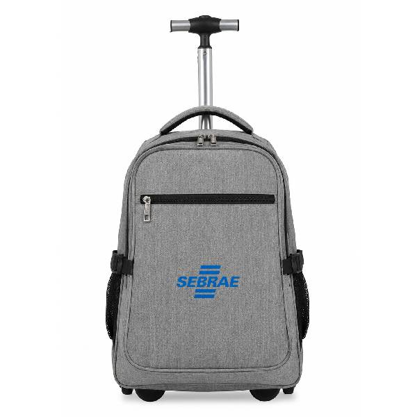 Mochila Mônaco com Rodinhas e USB Personalizada