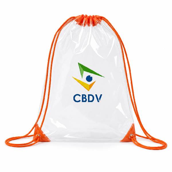 Mochila Plástica com Cordão em Várias Cores