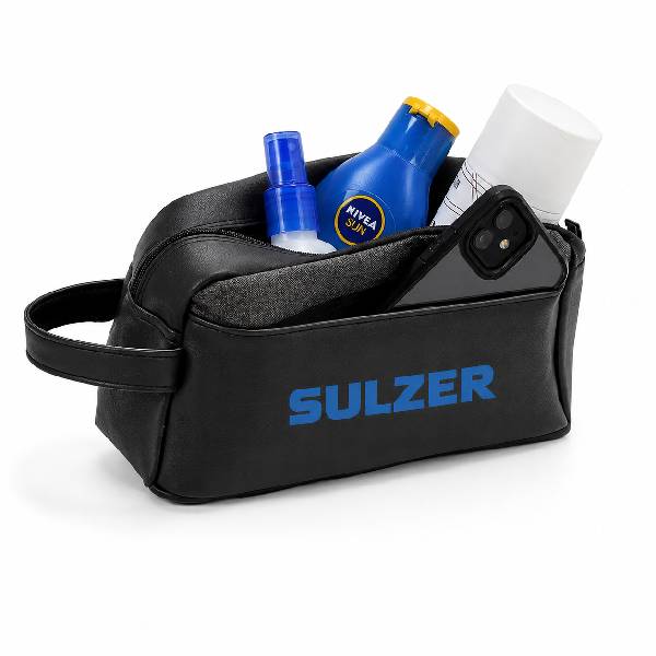 Kit Necessaire de Couro de viagem personalizada