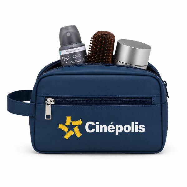 Kit Necessaire de Couro de viagem personalizada Brindes