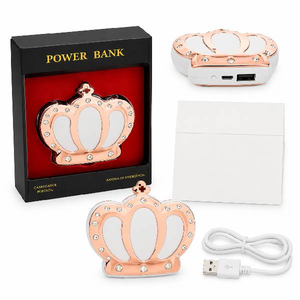Power Bank em Formato de Coroa