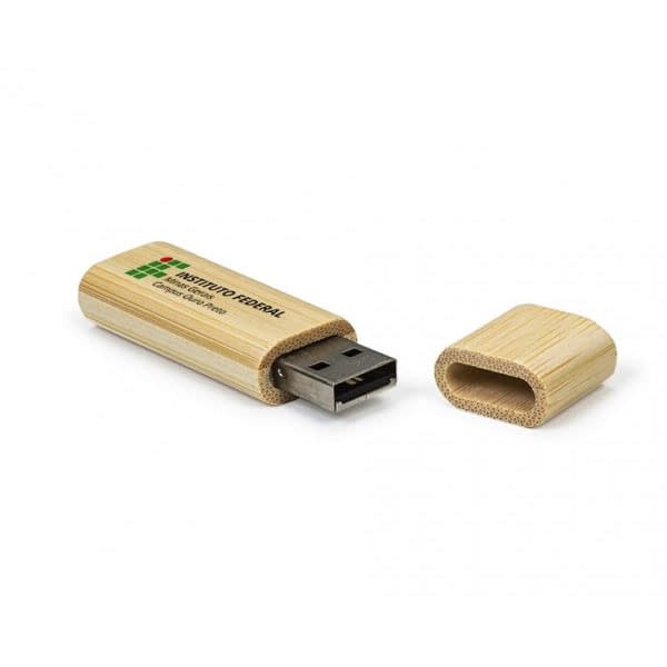 PEN DRIVE BAMBU ARREDONDADO BRINDES