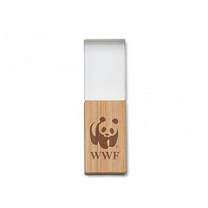 PEN DRIVE BAMBU CRISTAL BRINDES