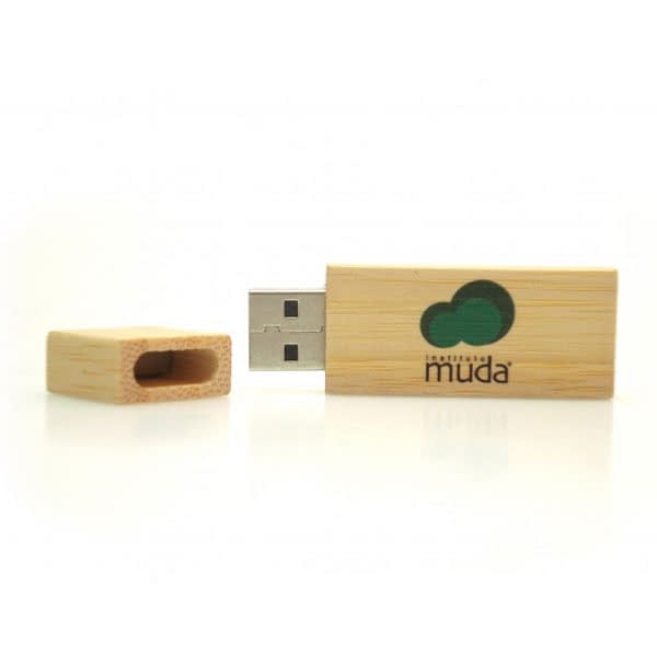Pen Drive Bambu Reto Personalizado Brinde