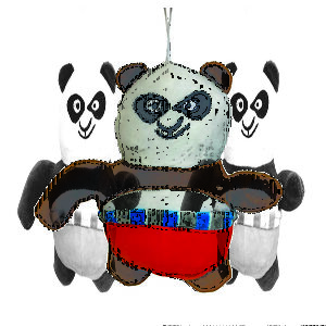 Panda De Pelúcia Bandana Personalizada