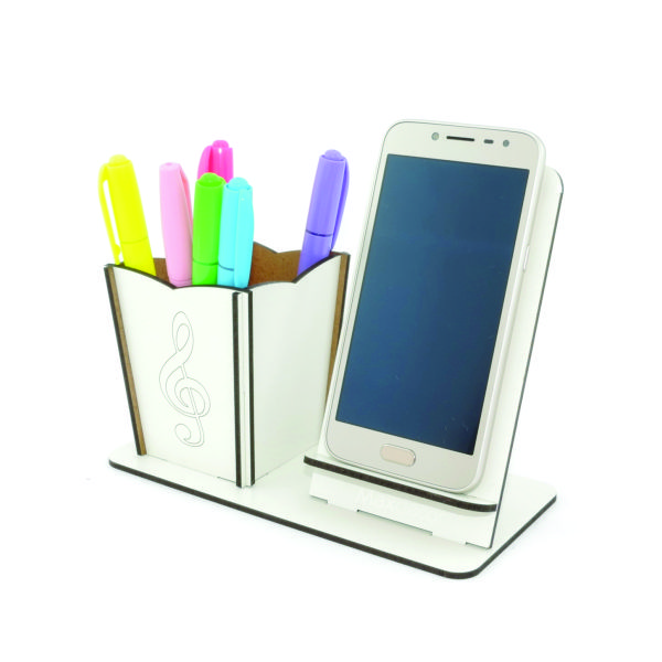 Porta celular personalizado com caneta