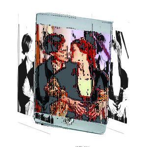 Porta retrato de vidro personalizado