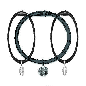 Pulseira de borracha Trançada