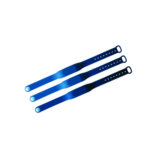 Pulseira de silicone ajustável com chip RFID ou NFC