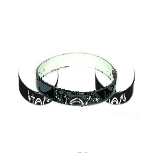 Pulseira de silicone com dupla gravação