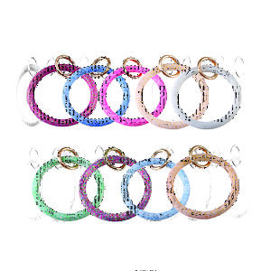 Pulseira de silicone com glitter
