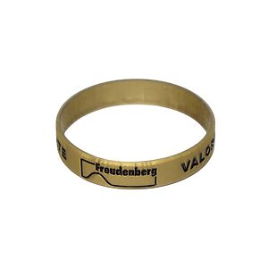 Pulseira de silicone dourada personalizada