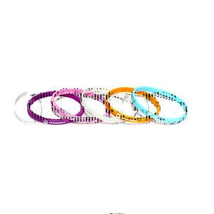 Pulseira de silicone fininha e multicolorida