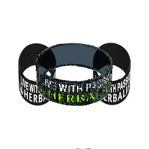 Pulseira de silicone larga