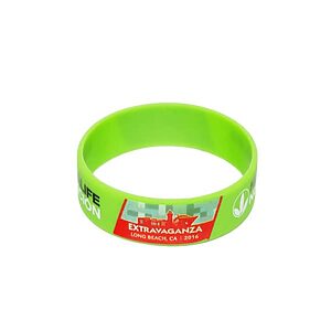 Pulseira de silicone larga com impressão em silkscreen
