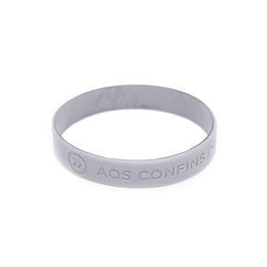 Pulseira de silicone prateada personalizada