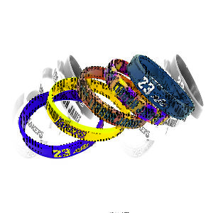 Pulseira de silicone segmentada em multicores