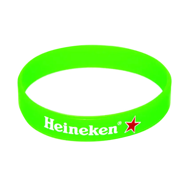 Pulseira personalizada de silicone em silkscreen