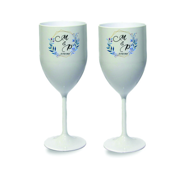 Taça De Acrílico Personalizada Para Casamento
