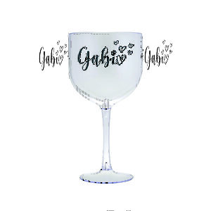 Taça de Acrílico Transparente Personalizada