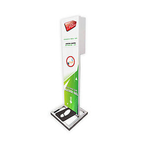 Totem Álcool Gel Com Pedal Personalizado