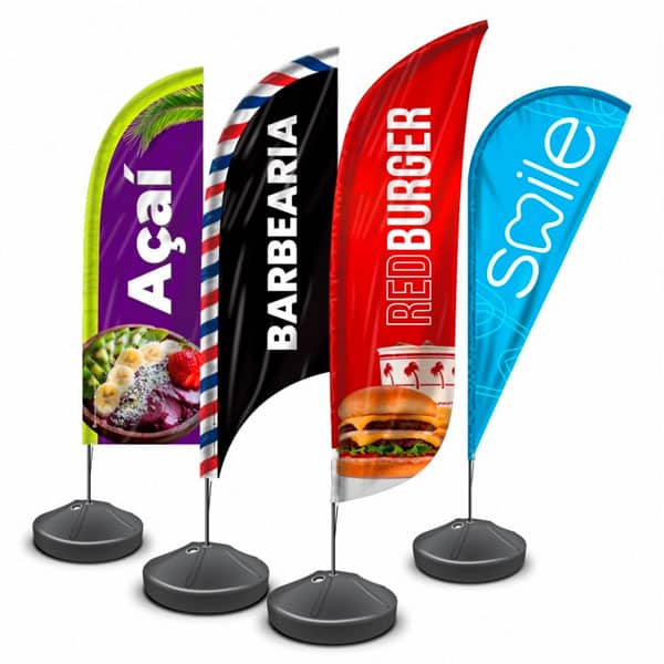 Wind Banner  Personalizado Base Plástica