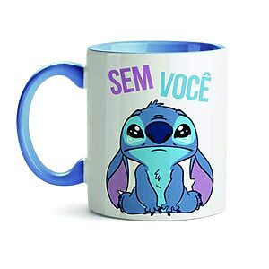 Xícara Personalizada Stitch Lilo Com Você Sem Você
