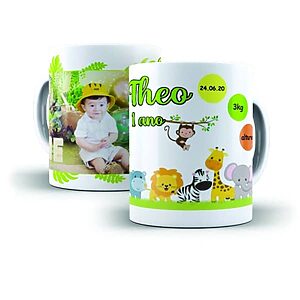 Xicara de Porcelana Personalizada Safári