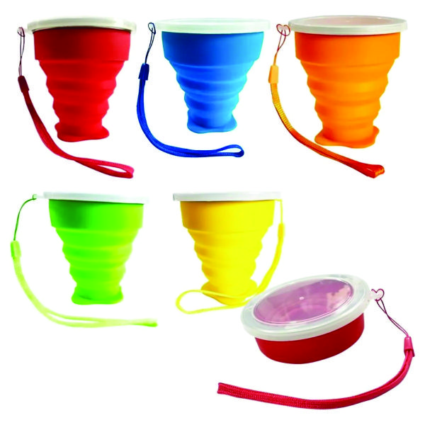 Copo dobrável de silicone