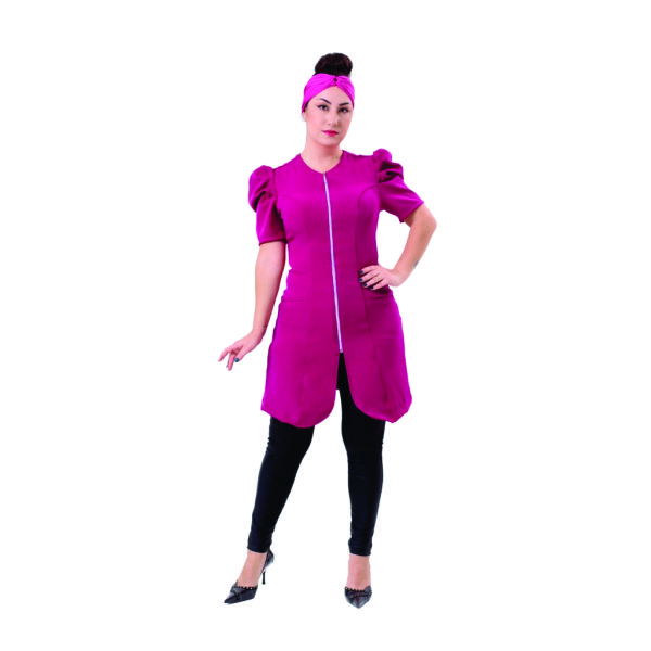 Jaleco Manga Curta Feminino Acinturado