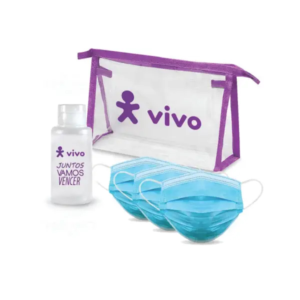 kit álcool e gel e máscara