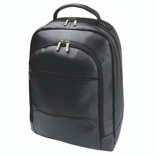 Mochila De Couro Personalizada Preta